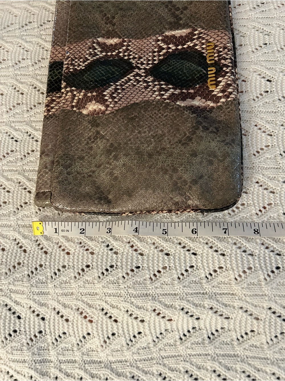 Miu Miu Vintage Python-Embossed Leather
Clutch - Excellent Like-New Condition - Picture 11 of 11